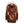 Ayvas Tan Shearling Coat with Fox Fur Trim Hoodie