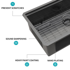 Workstation Kitchen Sink, Single Bowl Undermount