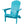 Outdoor Folding Adirondack Chair Patio With Natural Grain Texture - Turquoise Blue