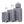4-Piece PP Spinner Wheel Luggage Set with Cosmetic Case, Light Gray