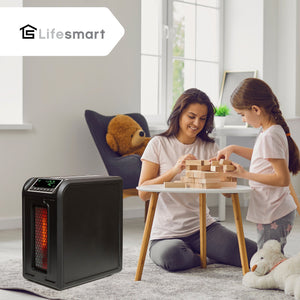 LifeSmart 3 Element 1500W Quartz Infrared Electric Portable Room Space Heater