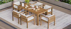 TREXM 7-Piece Patio Dining Table Set for 6