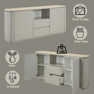 Ingram Ceramic Top Server - Light Gray