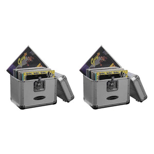 Odyssey KROM Transport Case for 70, 12 Inch Vinyl Records, Silver (2 Pack) - TRAPSKI