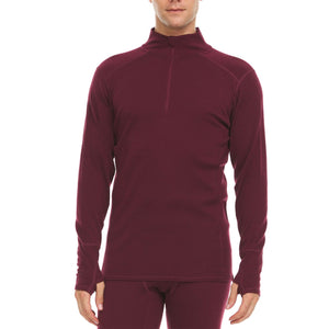 Midweight Men's Wool 1/4 Zip - 100% Merino Wool - TRAPSKI