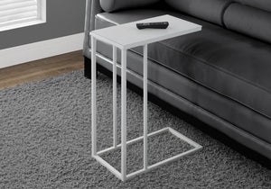 Accent Table, C-Shaped with Tempered Glass - Contemporary & Modern