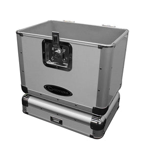 Odyssey KROM Stacking Transport Case for 70, 12 Inch Vinyl LPs, Silver (2 Pack)