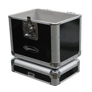 Odyssey KROM Stacking Transport Case for 70, 12 Inch Vinyl LPs, Black (2 Pack)