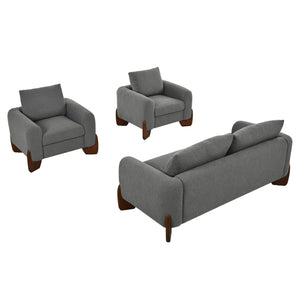 U_Style Modern 3-Piece Living Room Sofa Set