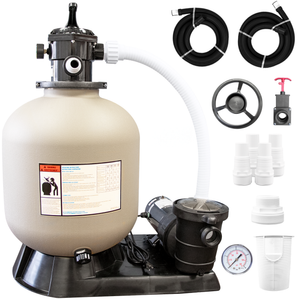HYDROTOOLS by Swimline 19" Sand Filter Combo w/ Stand, 4500 GPH, 175lb Capacity
