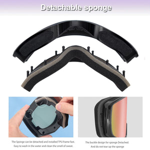 EXP VISION Ski/Snowboard Goggles for Men Women, OTG Snow Goggles Anti Fog UV Protection