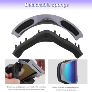 EXP VISION Ski/Snowboard Goggles for Men Women, OTG Snow Goggles Anti Fog UV Protection