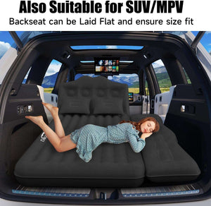Thicken Backseat SUV/Car/Truck Air Mattress Air Bed Inflatable SUV Truck Mattress -35.4'' Width/Black