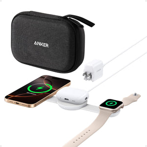 Anker MagGo Wireless Charging Station (3-in-1, Foldable Pad)