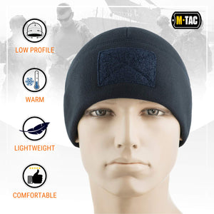 M-Tac Fleece Tactical Watch Cap Beanie With Patch Panel (270 g/m2) - TRAPSKI