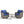 Swivel Outdoor Chairs Set of 2, with Glass-Top Side Table, 3 Pieces