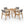 Outdoor Rustic Patio Acacia Bistro Set With Cushions