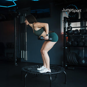 JumpSport 370 PRO Indoor Heavy Duty Lightweight 39 In Fitness Trampoline, Black