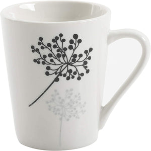 Gibson Netherwood 12 Piece Round Glaze Dinnerware Plates, Bowls, and Mugs, White