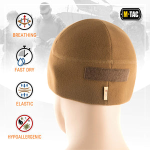 M-Tac Fleece Tactical Watch Cap Beanie With Patch Panel (270 g/m2) - TRAPSKI