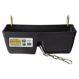 Little Giant FF16BLACK 9 Quart Heavy Duty Feed Trough Bucket Fence Feeder, Black