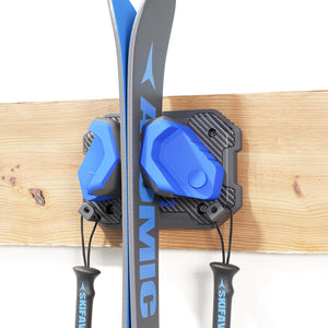 Ski & Snowboard Wall Rack for Garage Wall Fits Any Ski/board, Ski Wall Mount Holders Damage-Free Storage Rack, Garage Organization Space-Saving Winter Gear Organizer