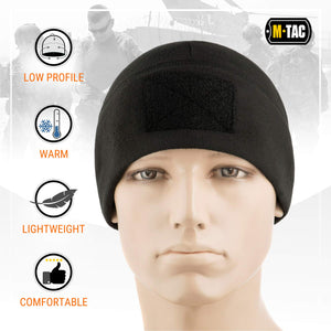 M-Tac Fleece Tactical Watch Cap Beanie With Patch Panel (270 g/m2) - TRAPSKI