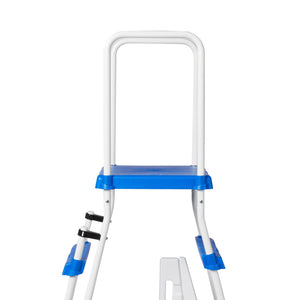Swimline A-Frame Above Ground Pool Ladder w/ Barrier for 48" to 52" Pool Height - TRAPSKI