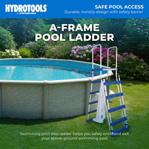 Swimline A-Frame Above Ground Pool Ladder w/ Barrier for 48" to 52" Pool Height - TRAPSKI