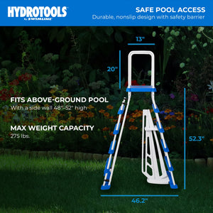Swimline A-Frame Above Ground Pool Ladder w/ Barrier for 48" to 52" Pool Height - TRAPSKI