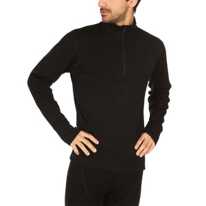 Heavyweight Men's Wool 1/4 Zip - 100% Merino Wool