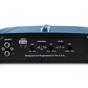 Crunch PowerDriveX 1000 Watt 2 Channel Exclusive Blue A/B Car Stereo Amplifier