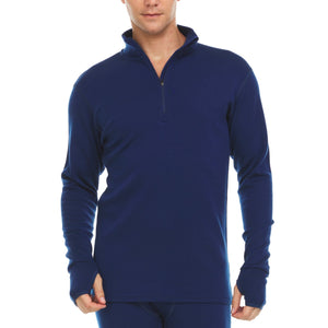 Heavyweight Men's Wool 1/4 Zip - 100% Merino Wool