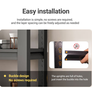 Industrial Heavy Duty Metal Garage Shelving Unit, Adjustable Storage Rack