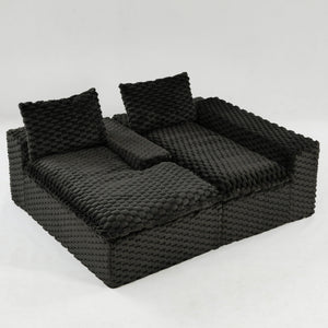 Modular Sofa, Convertible Twin Seat With Chaise Lounge