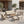 6-Piece Outdoor Patio Furniture Set with Steel Frame Sofa & Acacia Wood Table