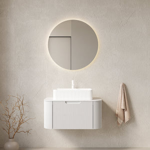 DINA 30" Bathroom Vanity & Sink with Floating Curved Edges and Storage Drawer