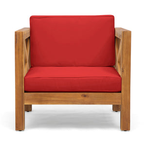 Brava Mid-Century Modern Club Chair with Water Resistant Cushions