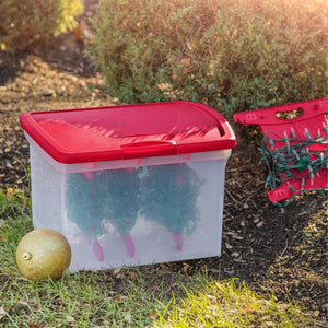 Sterilite Clear Christmas Light and Garland Holiday Storage Container (4 Pack)