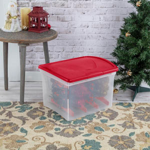 Sterilite Clear Christmas Light and Garland Holiday Storage Container (4 Pack)