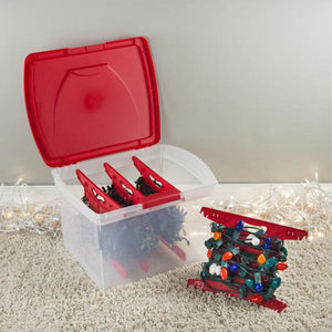 Sterilite Clear Christmas Light and Garland Holiday Storage Container (4 Pack)