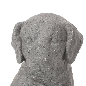 MGO Dog Statue, Outdoor Stone Gray