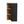 Wall Mounted Bathroom Side Cabinet, Single Door With 3 Tier Open Shelves - Black / Light Oak / White