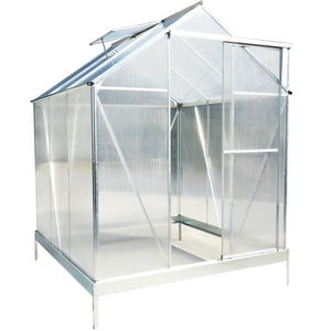 Polycarbonate house, Heavy Duty Outdoor Aluminum Walk-In House Kit With Rain Gutter, Vent And Door For Backyard Garden