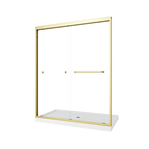 55"-60" W x 72" H Brushed Shower Door