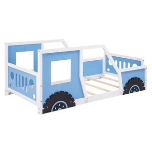 Classic Car Shaped Platform Bed With Wheels