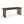 Walnut-Colored Rubber Wood Dining Table with Rattan Accents