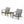 Celestaria 3 Piece Outdoor Chat Set with Adirondack Chairs