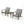 Celestaria 3-Piece Outdoor Chat Set with Adirondack Chairs, Cushions and Side Table