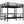 Queen Over Twin XL Metal Bunk Bed with Desk and Shelves
